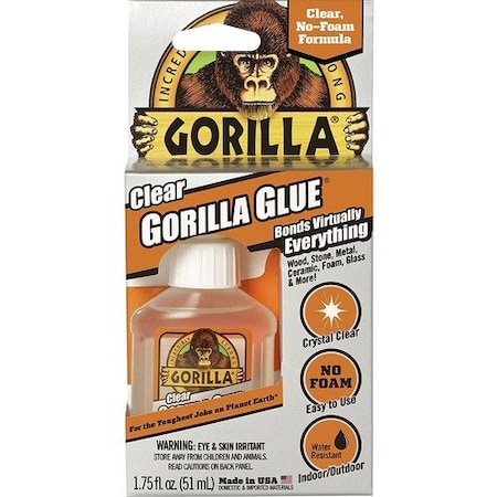 Gorilla Glue Glue, Indoor/Outdoor, 1.75 fl oz, Clear GOR4500102